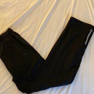 Wes & Willy Boys Black Fleece Joggers with Ankle Zipper. Size Medium.
